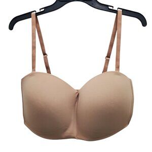 Warners Easy Does It Lightly Lined Wireless Strapless Bra Full Figure Nude Sz XL